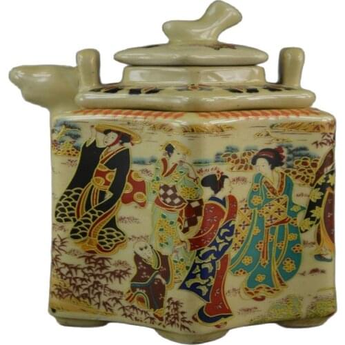 6.75 inches of the old Chinese antique porcelain painting landscape with the Queens 2 storey tea pot