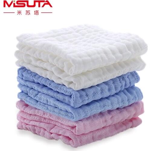 6pcs/set Baby Cotton Towel Newborn Saliva Bib Soft Hand Towel Kids Washcloth Child Handkerchief 100% Pure Cotton Towel