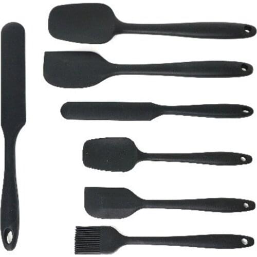 7PCS/ Set Silicone Spatula Barbeque Brush Cooking Utensil Tool Kit Heat Resistant BBQ Oil Condiment Brushes Cake Cream Scraper