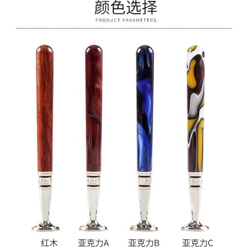 96*15mm New 2in1 Concave Spoon Hollowed and Milled Anti-extinguishing Pipe Pressure rod Rose wood Smoking tools