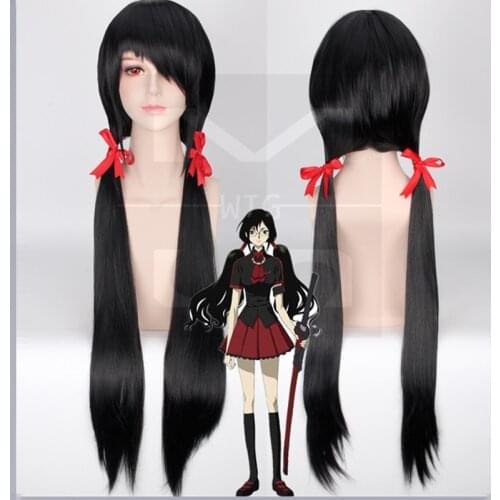 Anime Blood-C Kisaragi Saya Girl Cloth Uniform Cosplay Costume long hair Custom-Made Halloween Costume for Women