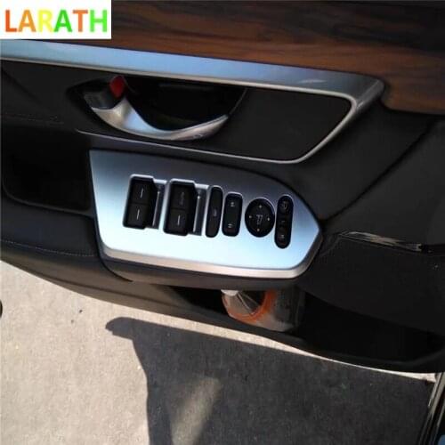 Car auto cover Styling For Honda CR-V CRV 2017 ABS plastic matt silver armrest regulator door window lifter switch button trim