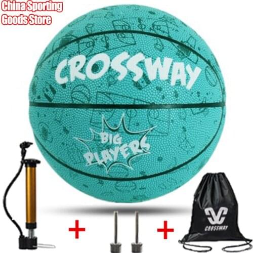 High quality basketball, crossway, antiskid material, indoor and outdoor training 7 basketball, free air pump + air needle + bag