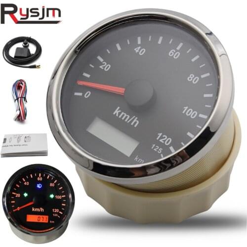 Free Shipping 85mm GPS speedometer 200km/h 125km/h Adjustable GPS Speed Gauge For Car Truck Automobile ATV UTV with GPS Antenna