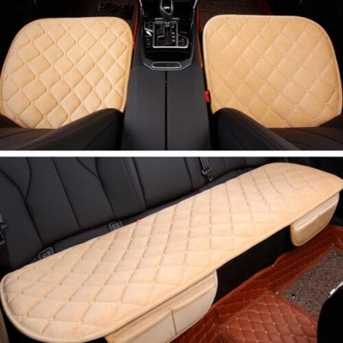 Car Seat Cover Winter Warm Velvet Seat Cushion Universal Front Rear Back Chair Seat Pad for SUV Vehicle Auto Car Seat Protector
