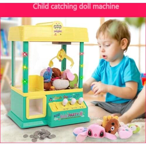 Child catching doll machine Small home game machine for the coin machine