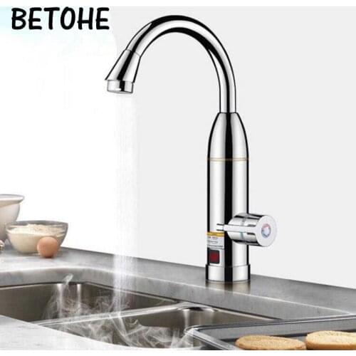 Electric Kitchen Instant Heating Faucet Heater Hot Cold Dual-Use Tankless Water Quickly Heating Tap Shower With Led Display