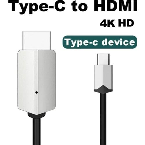 USB C to HDMI Cable 4K Type C HDMI Thunderbolt3 Converter for MacBook Huawei Mate 30 USB-C HDMI Adapter USB Type C to HDMI