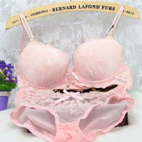 Vogue Secret Hot Sale Luxury Brand Sexy Plus Size Intimates Push Up Bra Set Underwear Floral Embroidery Lace Women Print Panties