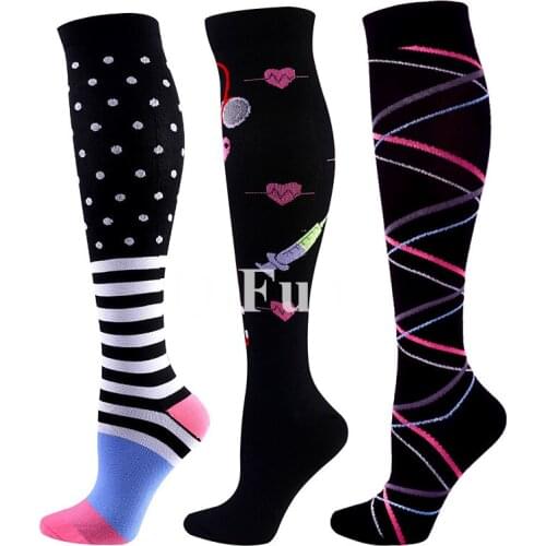 New Compression Stockings Running Men Women Socks Fit For Pregnancy Edema Varicose Veins Travel Flight Marathon Sports Socks