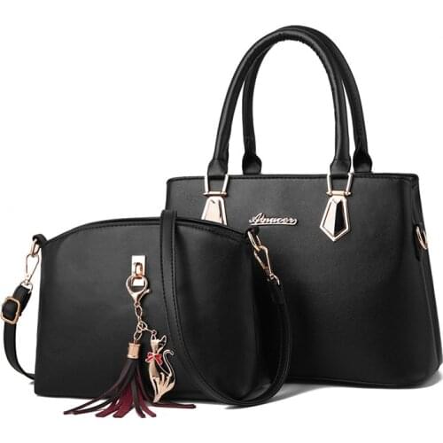 [Buy one get one free]women bag Fashion Casual Luxury handbag Designer Shoulder bags new bags for women 2020 Composite bag
