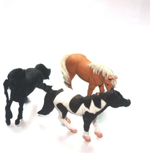Pvc figure Simulation animal model toy horse 3pcs/set