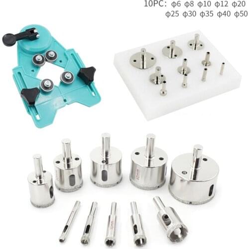 8/11Pcs Diamond Coated Core Hole Saw Drill Bit Set For Power Tools