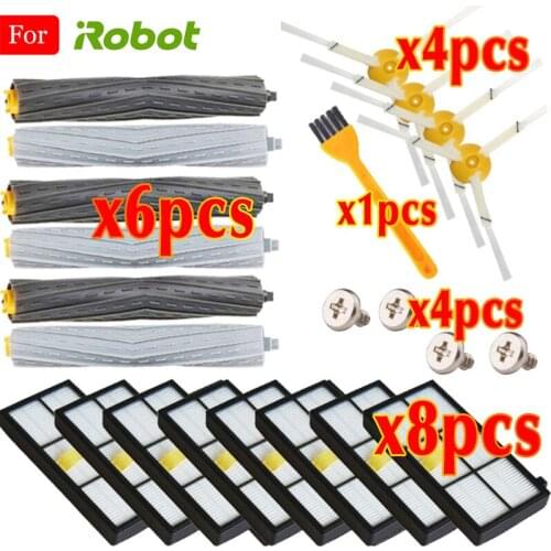 Filter Angle-Free Debris Extractor Set Brush For iRobot Roomba 800 900 Series kits Replacement Parts 805 860 871 880 890 960