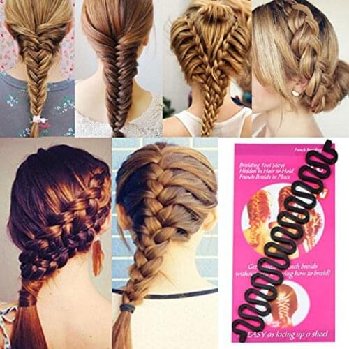 New Fashion Design Female Hair Styling Clip Stick Bun Maker Braid Tool Hair Beauty Make Up Accessories for Women Lady