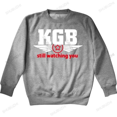Autumn winter hoodies KGB hoodies RUSSIA FUN CCCP ZSRR Mens Man crew neck hoodie
