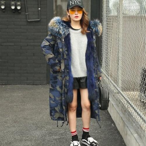 Fur Raccoon Natural Liner Parka Women Clothes 2020 Winter Jacket Women Fox Fur Collar Korean Long Coats Outwear MY3552