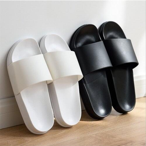 Casual Shoes Men Slippers Black White Couple Slipper Non-slip Slides Bathroom Summer Sandals Soft Sole Flip Flops Man