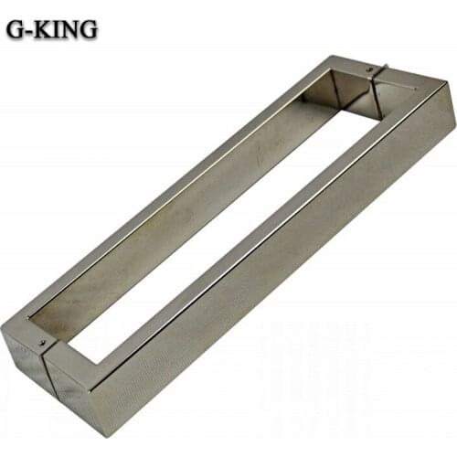 Promotion of stainless steel door handle glass door handle hot on the installation of square mirror right angle elbow handle