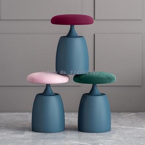 Nordic light luxury dressing stool modern minimalist household round stool bedroom makeup chair net red nail makeup stool small