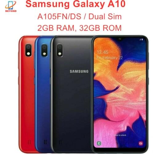 Samsung Galaxy A10 A105FN/DS Dual Sim Global Version RAM 2GB ROM 32GB Mobile Phone Octa Core 6.2" 13MP 4G LTE Original Cellphone