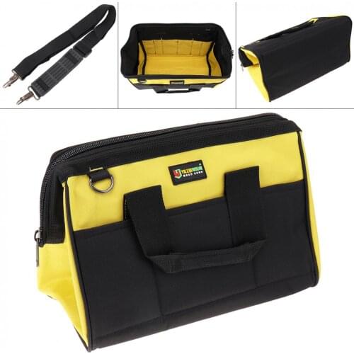 14 Inch Oxford Cloth Waterproof Hand Shoulder Dual-purpose Tool Bag with 18 Pockets and Hanging Strap for Maintenance Tools