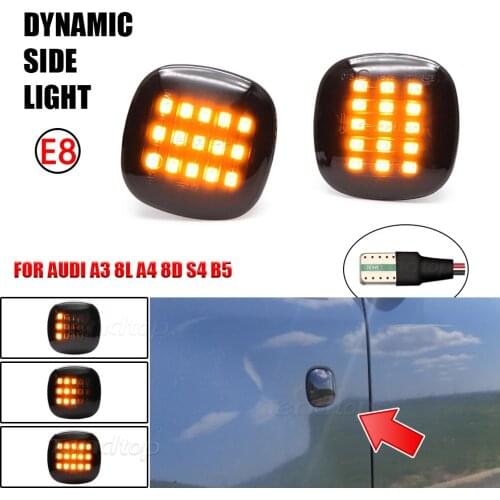 For Audi A3 8L A4 8D A4 S4 B5 A8 D2 1994 1995 1996 1997 1998 1999 2000 Dynamic Blinker LED Turn Signal Side Light Indicator Lamp