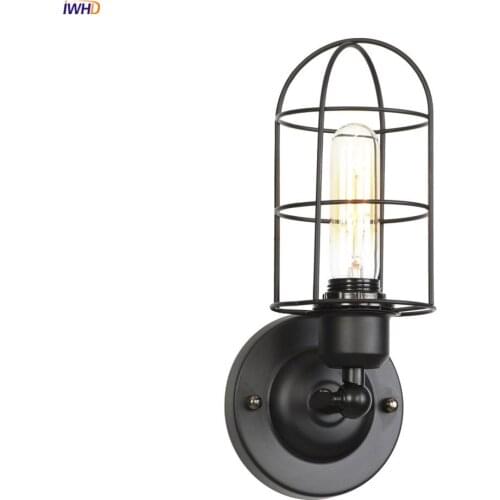 IWHD Industrial Loft Decor Retro LED Wall Light Fixtures Bedroom Stair Vintage Edison Wall Lamp Sconce Applique Murale Luminaire