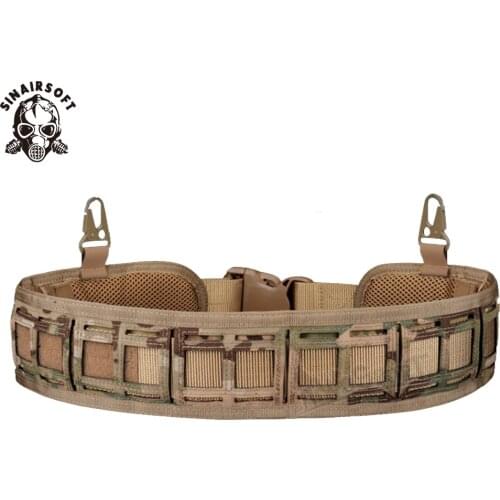 SINAIRSOFT Tactical Hunting Waist Belt Water Resistant Adjustable Training Waistband Support Molle System Multicam 1000D Nylon