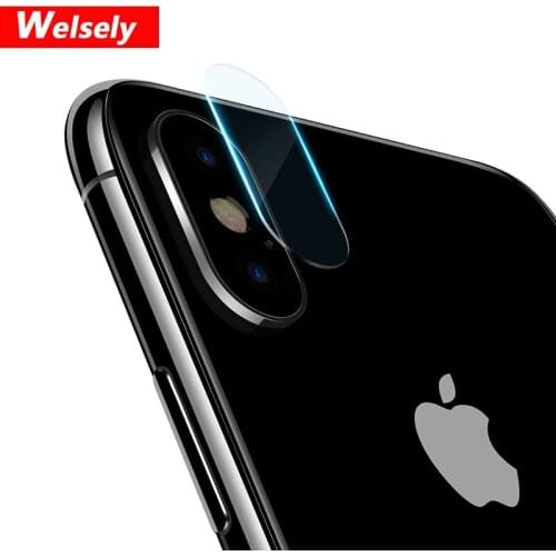 Welsely Ultra thin HD Transparent Rear Back Camera Lens Protector Tempered Glass Film Cover for iPhone X xs xs max accessories