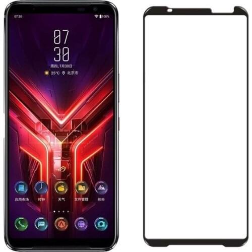 50PCS Full Glue Tempered Glass For ASUS Rog Phone 3 5 Pro Ultimate Zenfone 7 Full Cover Screen Protector Film Protective Glass