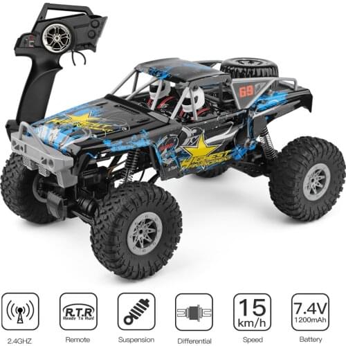 1/10 RC Car Wltoys 104310 Climbing Car 4WD Dual Motor RC Buggy Off-Road 2.4G Remote Control Car Children Toys Christmas Gift RTR