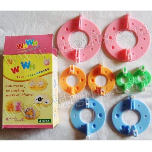 1SET/LOT,Fluff ball weaver,Can create interesting works of infinite,Craft material,Handmade tools,Pompom machine,1SET=4 SIZE