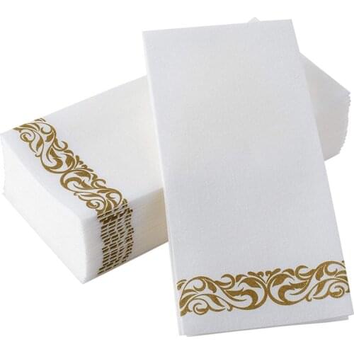 100pcs/bag Floral Printed Party Tissue Western Restaurant Napkins Decoupage Printed Paper Napkin Wedding Birthday Party Supplies