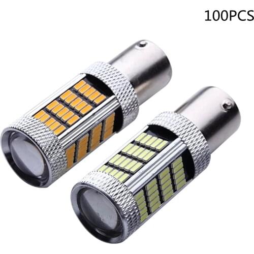 100PCS BA15S P21W 1156 4014 92smd BAY15D BAU15S Reverse lights turn signal Led Car Tail Bulb Brake Lights auto Daytime Light