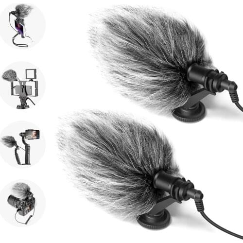 Neewer 2 Packs Mic Phone Mic on-Camera Video Microphone Compatible with iPhone, Android Smartphones, DSLR Cameras and Camcorders