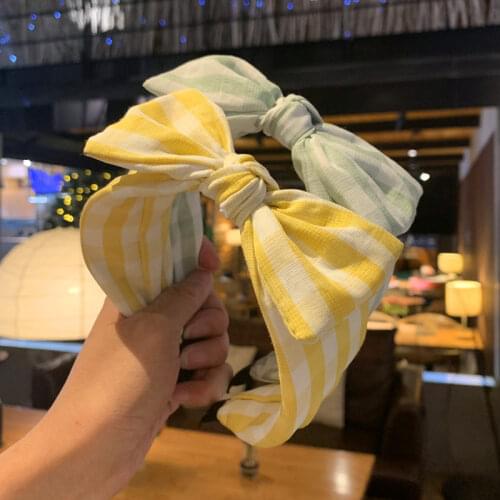 2019 Fashion Striped Bow Hair Bands For Women Cute Headband Hair Accessories Diademas Para El Pelo Mujer Opaska