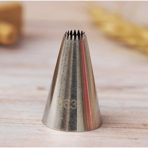 #363 Open Star Piping Nozzle Small Size Cake Decorating Pastry Icing Tips Bakeware Kitchen Cookies Tools Stainless Steel