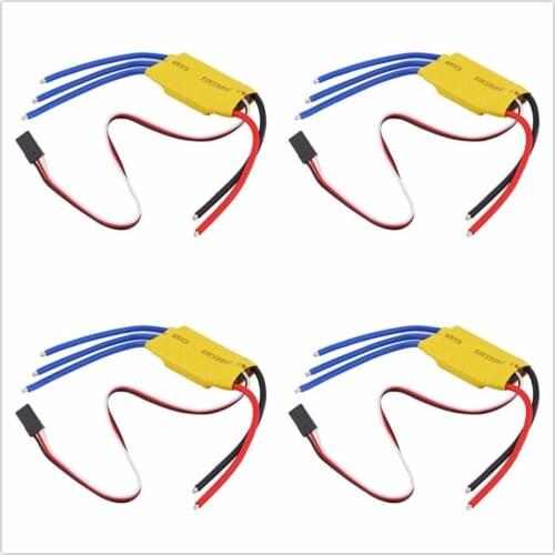 4pcs RC BEC 30A ESC Brushless Motor Speed Controller T-rex 450 V2 Helicopter Boat Airplanes Parts & Accessories Hot T plug