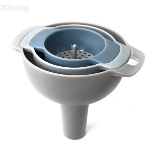 5PCS 5 Size Colorful Plastic Liquid Oil Funnel Kitchen Funnel