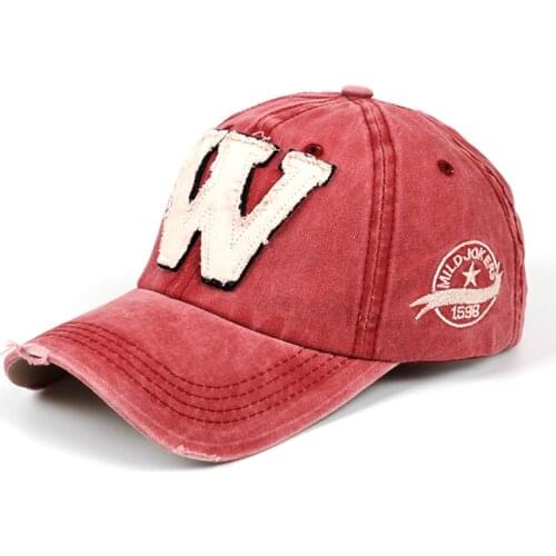 7 Color Washed Denim Snapback Caps Autumn Cotton Letter W New Men Women Baseball Cap Sunblock Beisbol Casquette