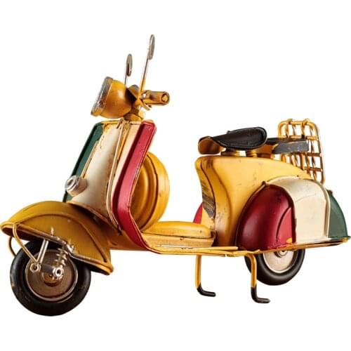 American Retro Creative Mini Wrought Iron Motorcycle Model Small Ornaments Home TV Cabinet Childrens Room Decoration Gift