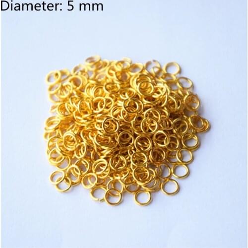 Free 5MM 500PCS Opening Jump Rings Beading Handemade Jewelry Making 18KG Yellow Gold Filled Components Gold Jump Rings FJ-07