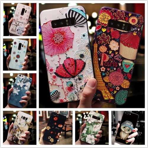 For Samsung Galaxy S10 5G Case 3D Flower Emboss Silicone Phone Cases For Samsung S10e S10 Plus S9 Plus Cover S10+ S9Plus S 10