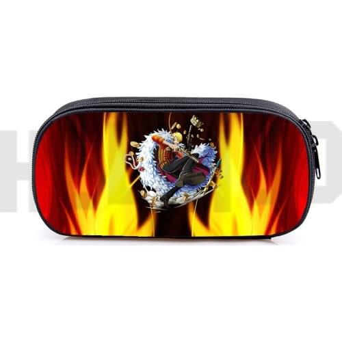 Hot Sale Student Pen Bag Pencil Box 3D Printed Japan Anime One Piece Pencil Case Stationery Storage Bag Women Cosmetic Bag Pouch