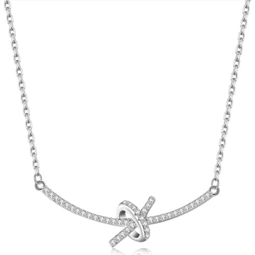 SILVERHOO S925 Sterling Silver Exquisite Necklace Women Cubic Zircon Pendant Necklaces Ladies Party Jewelry New Recommend