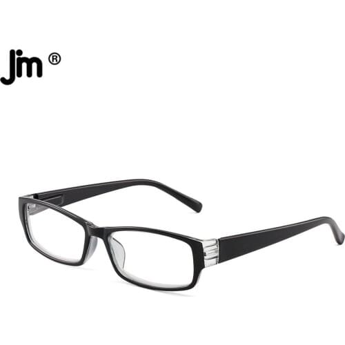 JM Rectangle Women Men Reading Glasses Spring Hinge Magnifier Diopter Presbyopic Reading Glasses Square