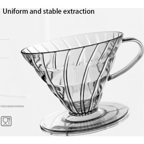 Ceramic Coffee Drip Filter V60 Rotating Filter Cup Style Coffee Filter Cup Permanent Pour Over Coffee Maker Separate Stand
