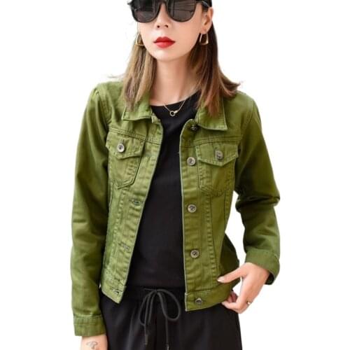 New cotton-containing denim short denim jacket Slim spring and autumn tops female students wear fashionable tops