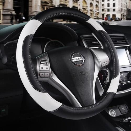 37-38cm Car Steering Wheel Cover PU Leather For Nissan Qashqai J11 Nissan X-trail T32 Golf 7 Tiguan 2019 2020 Kia Optima K5 2021